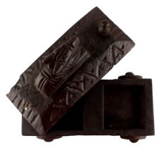 Old Nandi Wooden Box For Storing Spices