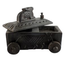 Hand Made Old Decorative Nandi Wooden Box