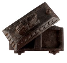 Hand Made Old Decorative Nandi Wooden Box