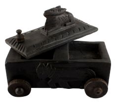 Handcrafted Old Nandi Wooden Box For Storage