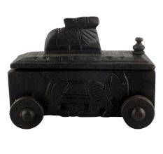 Handcrafted Old Nandi Wooden Box For Storage