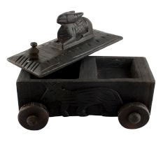 Vintage Handcrafted Old Nandi Wooden Spice Box