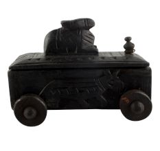 Vintage Handcrafted Old Nandi Wooden Spice Box
