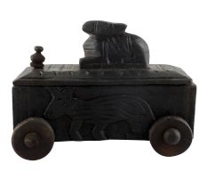 Vintage Handcrafted Old Nandi Wooden Spice Box