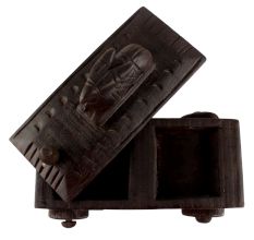 Vintage Handcrafted Old Nandi Wooden Spice Box