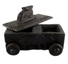 Handcrafted Old Nandi Wooden Box For Storage Highly Collectible
