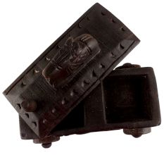 Carved Vintage Handcrafted Old Nandi Wooden Spice Box