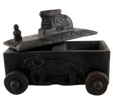Old Nandi Wooden Box Indian Handicraft