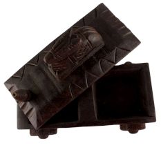 Old Nandi Wooden Box Indian Handicraft