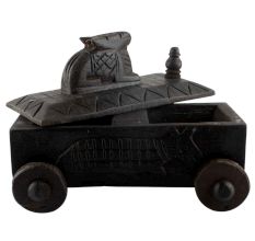 Nandi Wooden Spice Box Indian Handicraft