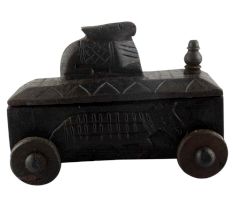 Nandi Wooden Spice Box Indian Handicraft