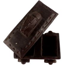 Handcrafted Old Nandi Wooden Box For Storage Spice Box