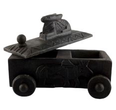 Decorative Nandi Wooden Box Masala Dabba Spice Box