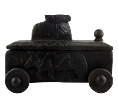 Decorative Nandi Wooden Box Masala Dabba Spice Box