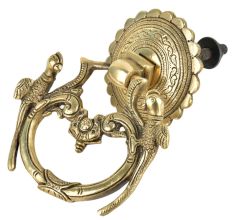 Ornate Brass Peacock Door Knocker