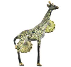 Green Patina Rich Brass  Giraffe Door Pull Handle
