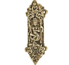 Finely Carved Kali Maa Idol On Brass Door Handle
