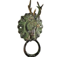 Handecor Brass Reindeer Head Door Knocker