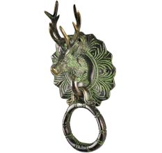 Handecor Brass Reindeer Head Door Knocker