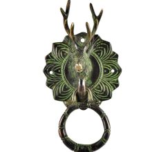 Handecor Brass Reindeer Head Door Knocker