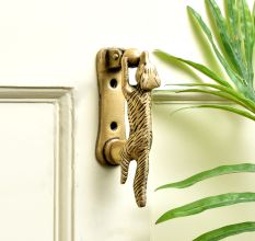 Handmade Brass Running Fox Animal Door Knocker