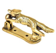 Handmade Brass Running Fox Animal Door Knocker