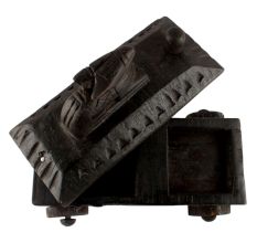 Handcrafted Old Nandi Wooden Box For Storage Masala Dabba Spice Box