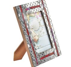 Handmade Mosaic Grey Tile Photo Frame