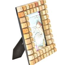 Rustic Looking Computer keyboard Photo Frame