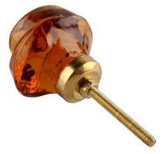 Amber Big Rose Knob