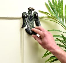 Solid Brass Eagle Door Knocker With Patina
