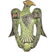 Solid Brass Eagle Door Knocker With Patina