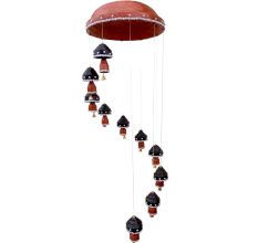 Wind Chime 10 Top 10 Double Bells Hanging In Black With Copper
