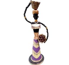 African Doll Showpiece In Purple