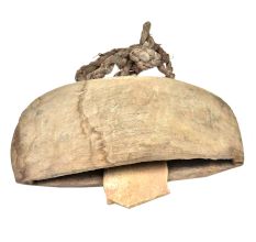 Vintage Style Wooden Finish Cowbell With Single Flat Clanger