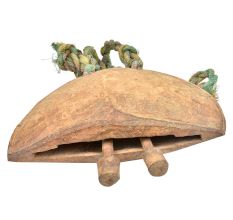 Hand made Bell Two Vintage Wooden Clanger