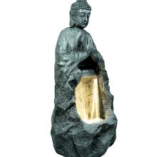 Namaskar Lord Buddha Water Fountain In Black