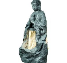 Namaskar Lord Buddha Water Fountain In Black