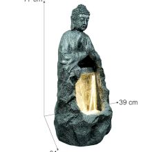 Namaskar Lord Buddha Water Fountain In Black