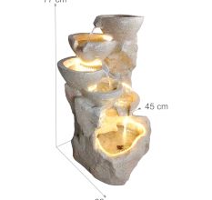 Water Fountain In 5 Bowl Rock