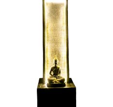 Slate Water Fountain with Lord Buddha Statue Large
