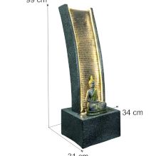 Slate Water Fountain with Lord Buddha Statue Large