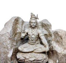 Pahadi Lord Shankar Water Fountain In Yellow