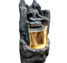 Designer Pahadi Lord Shankar Water Fountain In Black