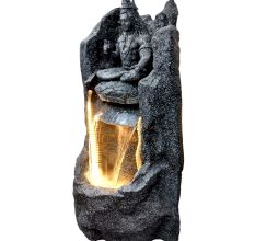 Designer Pahadi Lord Shankar Water Fountain In Black