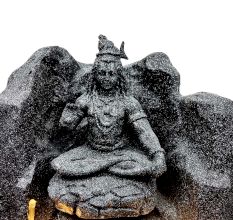 Designer Pahadi Lord Shankar Water Fountain In Black