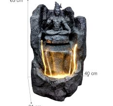 Designer Pahadi Lord Shankar Water Fountain In Black