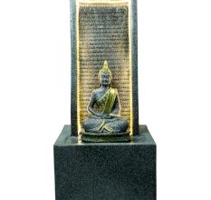 Slate Water Fountain With Lord Buddha Statue Small In Black