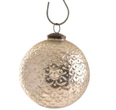 Silver Round Big Christmas Hanging