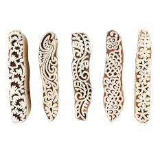Set of 5 Piece New Mix Wooden Printing Blocks